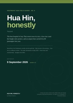 Cover of Hua Hin, honestly