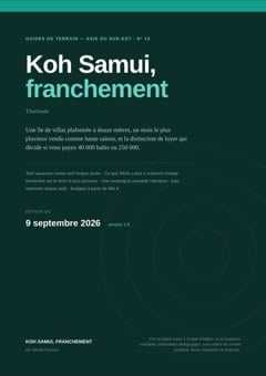 Couverture de Koh Samui, franchement
