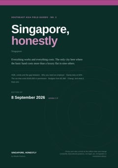 Cover of Singapore, honestly